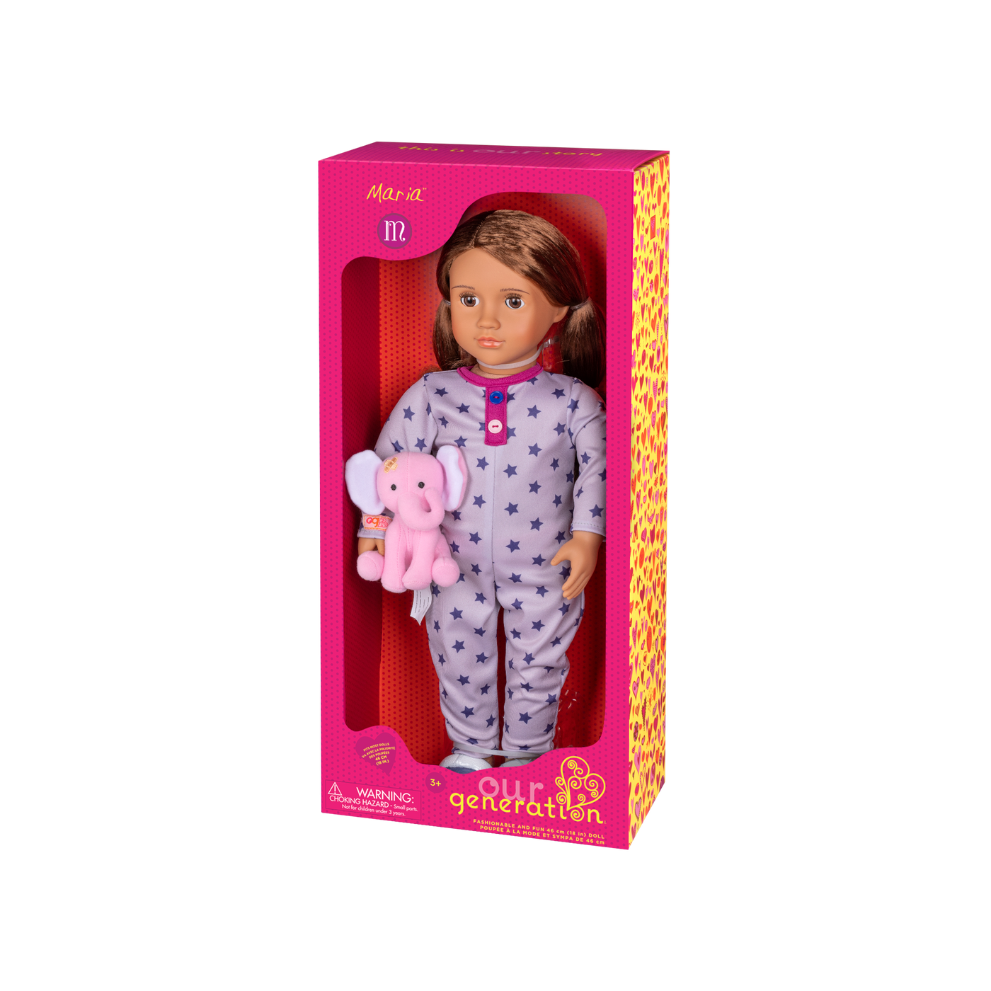 Muñeca fiesta de pijamas de 46 cm