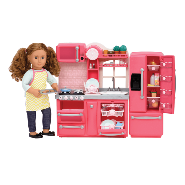 Pink Gourmet Kitchen Set de juego para muneca Our Generation Our Generation Bolivia